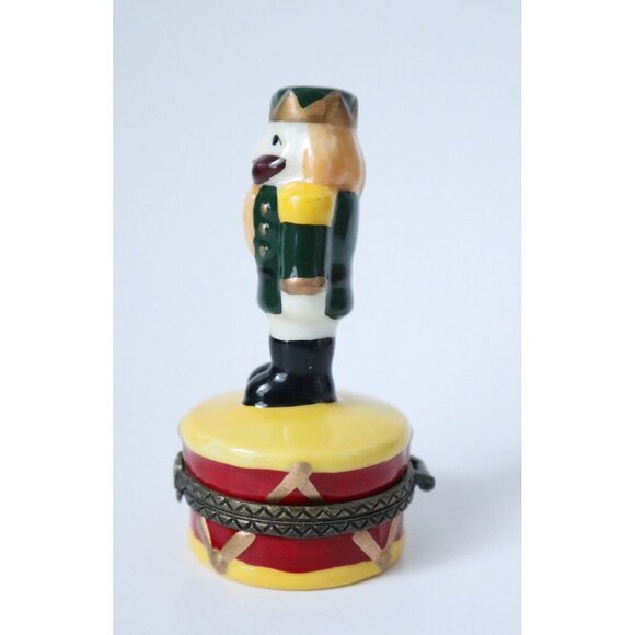 Vintage Porcelain Nutcracker Ring Box Trinket Box - Picture 2 of 5